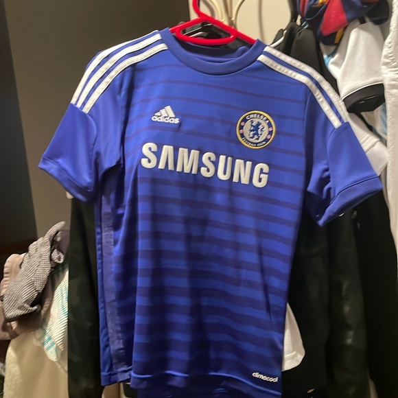 AUTHENTIC BOYS CHELSEA ADIDAS HOME JERSEY BRAND NEW NEVER WORN - Picture 1 of 6